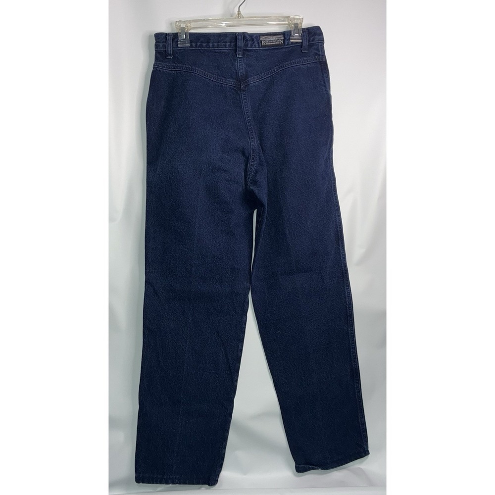 Rocky Mountain Vintage Jeans Womens 33 / 15 Navy Blue Bareback Western Denim - Picture 9 of 9